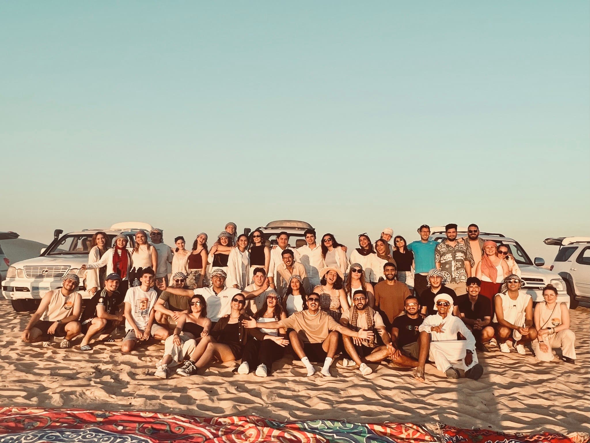 Thomas Cook team at the pyramids of Giza