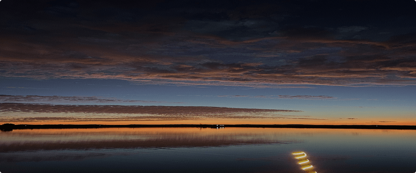 Desert landscape at sunset